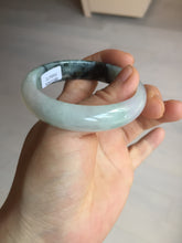 Load image into Gallery viewer, 51.5mm certified Type A 100% Natural icy watery light green sunny green purple oval Jadeite Jade bangle BQ63-5672