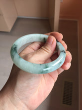 Load image into Gallery viewer, 56.5mm Certified 100% natural Type A light green with green floating flowers jadeite jade bangle PH241-7292
