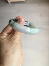Load image into Gallery viewer, 51.5mm certified Type A 100% Natural icy watery light green sunny green purple oval Jadeite Jade bangle BQ63-5672