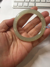 Load image into Gallery viewer, 52mm Certified 100% Natural icy watery yellow crstal sufar (黄冰糖) nephrite jade bangle HT138-3356
