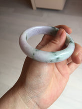 Load image into Gallery viewer, 54.4mm certified 100% natural Type A light purple with sunny green flying flowers jadeite jade bangle BL105-8717