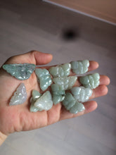 Load image into Gallery viewer, 100% Natural light green 3D Jadeite Jade butterfly pendant KS99