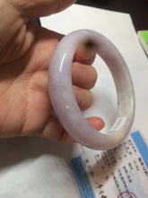 Load image into Gallery viewer, 59.8mm Certified Type A 100% Natural white/purple/pink jadeite Jade bangle BK2-8361