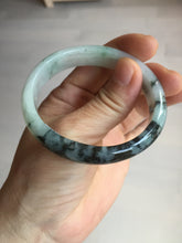 Load image into Gallery viewer, 51.5mm certified Type A 100% Natural icy watery light green sunny green purple oval Jadeite Jade bangle BQ63-5672