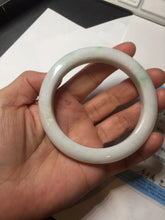 Load image into Gallery viewer, 58mm Certified Type A 100% Natural sunny green/white(白底青) Jadeite Jade bangle AM100-2810