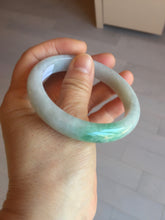 Load image into Gallery viewer, 55.2mm Certified Type A 100% Natural sunny green/light purple Jadeite Jade bangle BM27-0795