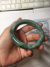Load image into Gallery viewer, 56.5mm Certified Type A 100% Natural Woodland Green Jadeite Bangle PH230-0263