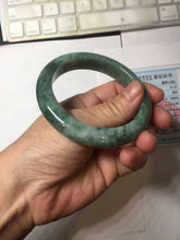 Load image into Gallery viewer, 56.5mm Certified Type A 100% Natural Woodland Green Jadeite Bangle PH230-0263