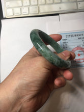 Load image into Gallery viewer, 56.5mm Certified Type A 100% Natural Woodland Green Jadeite Bangle PH230-0263