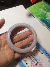 Load image into Gallery viewer, 59.8mm Certified Type A 100% Natural white/purple/pink jadeite Jade bangle BK2-8361