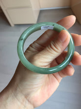 Load image into Gallery viewer, 52.4mm Certified Type A 100% Natural Oily Dark Green Gray Black(油青) Oval Jadeite Jade Bangle PH260-7132