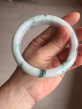 Load image into Gallery viewer, 60.5mm certified type A 100% Natural sunny green/purple chubby Jadeite jade bangle PH188-1255