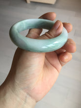 Load image into Gallery viewer, 56.3mm certified 100% natural type A light green white chubby jadeite jade bangle BQ62-6872