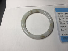 Load image into Gallery viewer, 57.2mm certified 100% natural Type A white yellow brown purple Autumn Leaf round cut jadeite jade bangle H162-6012