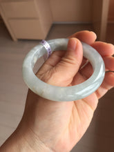Load image into Gallery viewer, 54.5mm 100% natural type A icy watery light green/brown/black ice river with seaweed jadeite jade bangle Y154-5248