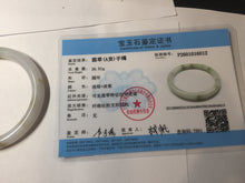 Load image into Gallery viewer, 57.2mm certified 100% natural Type A white yellow brown purple Autumn Leaf round cut jadeite jade bangle H162-6012