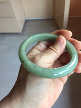 Load image into Gallery viewer, 58.4mm Certified Type A 100% Natural Oily Dark Green Gray Black(油青) Jadeite Jade Bangle PH259-7141