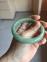 Load image into Gallery viewer, 58.4mm Certified Type A 100% Natural Oily Dark Green Gray Black(油青) Jadeite Jade Bangle PH259-7141