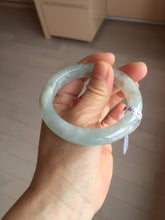 Load image into Gallery viewer, 54.5mm 100% natural type A icy watery light green/brown/black ice river with seaweed jadeite jade bangle Y154-5248
