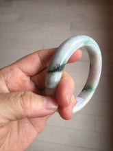 Load image into Gallery viewer, 60.5mm certified type A 100% Natural sunny green/purple chubby Jadeite jade bangle PH188-1255