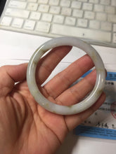 Load image into Gallery viewer, 57.2mm certified 100% natural Type A white yellow brown purple Autumn Leaf round cut jadeite jade bangle H162-6012