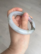 Load image into Gallery viewer, 57.8mm Certified Type A 100% Natural icy watery white purple black brown Jadeite Jade bangle BL75-7038