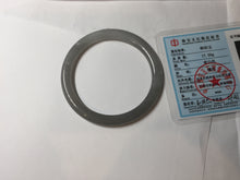 Load image into Gallery viewer, 53.2mm Certified 100% Natural gray black(灰冰) flat round cut nephrite jade bangle HN33-9075