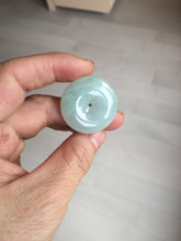 Load image into Gallery viewer, 28.6/5.6mm Type A 100% Natural sunny green light purple red Jadeite Jade Safety Guardian Button donuts Pendant group BP112