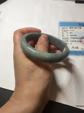 Load image into Gallery viewer, 56.5mm Certified Type A 100% Natural blue/gray/black/brown Guatemala Jadeite jade bangle PD163-6306
