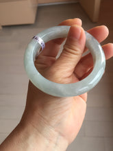 Load image into Gallery viewer, 54.5mm 100% natural type A icy watery light green/brown/black ice river with seaweed jadeite jade bangle Y154-5248