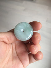 Load image into Gallery viewer, 28.6/5.6mm Type A 100% Natural sunny green light purple red Jadeite Jade Safety Guardian Button donuts Pendant group BP112