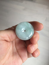 Load image into Gallery viewer, 28.6/5.6mm Type A 100% Natural sunny green light purple red Jadeite Jade Safety Guardian Button donuts Pendant group BP112