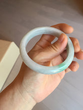Load image into Gallery viewer, 57.5 mm Certified Type A 100% Natural sunny green/light purple Jadeite Jade bangle BM26-0790