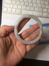 Load image into Gallery viewer, 57.2mm certified 100% natural Type A white yellow brown purple Autumn Leaf round cut jadeite jade bangle H162-6012