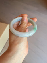Load image into Gallery viewer, 57.5 mm Certified Type A 100% Natural sunny green/light purple Jadeite Jade bangle BM26-0790