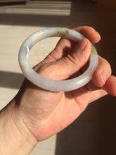Load image into Gallery viewer, 57.3mm Certified Type A 100% Natural icy watery white purple black brown Jadeite Jade bangle BL74-7052
