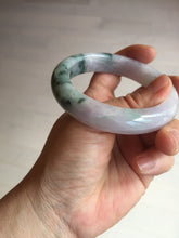Load image into Gallery viewer, 55.9mm Certified 100% natural Type A light purple with sunny flying flowers jadeite jade bangle BL106-8719