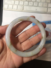 Load image into Gallery viewer, 57.2mm certified 100% natural Type A white yellow brown purple Autumn Leaf round cut jadeite jade bangle H162-6012