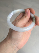 Load image into Gallery viewer, 57.3mm Certified Type A 100% Natural icy watery white purple black brown Jadeite Jade bangle BL74-7052