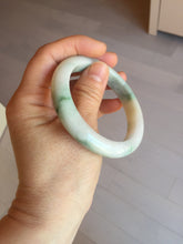 Load image into Gallery viewer, 54.5mm Certified 100% natural Type A sunny green/white jadeite jade bangle BM31-0361