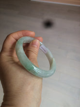 Load image into Gallery viewer, 55mm Certified type A 100% Natural super icy watery sunny green Jadeite bangle AY26-1659