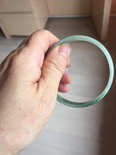 Load image into Gallery viewer, 54mm certified Type A 100% Natural light green thin style Jadeite jade bangle PJ128-0201