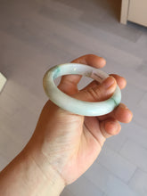 Load image into Gallery viewer, 54.5mm Certified 100% natural Type A sunny green/white jadeite jade bangle BM31-0361