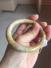 Load image into Gallery viewer, 56.8mm 100% natural beige yellow orange round cut Coral Jade (珊瑚玉) bangle XY109