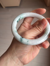 Load image into Gallery viewer, 57.5mm certified type A 100% Natural sunny green/purple round cut Jadeite jade bangle PH186-1264