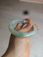 Load image into Gallery viewer, 55mm Certified type A 100% Natural super icy watery sunny green Jadeite bangle AY26-1659