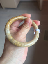 Load image into Gallery viewer, 56.8mm 100% natural beige yellow orange round cut Coral Jade (珊瑚玉) bangle XY109