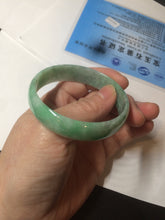 Load image into Gallery viewer, 52.5mm certified 100% natural Type A sunny green jadeite jade bangle BK5-3359