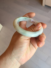 Load image into Gallery viewer, 54.5mm Certified 100% natural Type A sunny green/white jadeite jade bangle BM31-0361