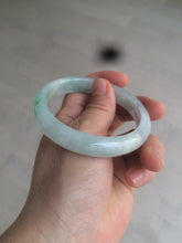 Load image into Gallery viewer, 55mm Certified type A 100% Natural super icy watery sunny green Jadeite bangle AY26-1659
